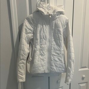 Lululemon White Hooded Women's Puffer Jacket